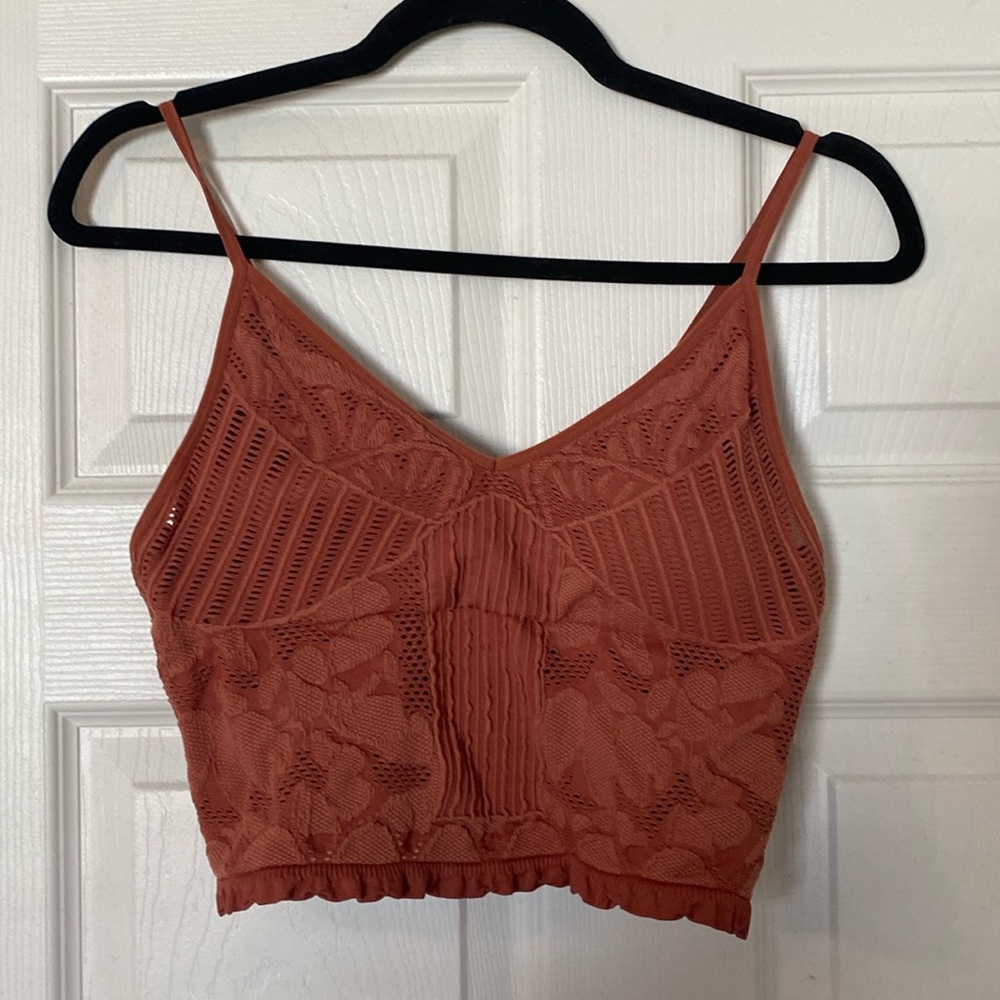 Burnt Orange Crochet Top